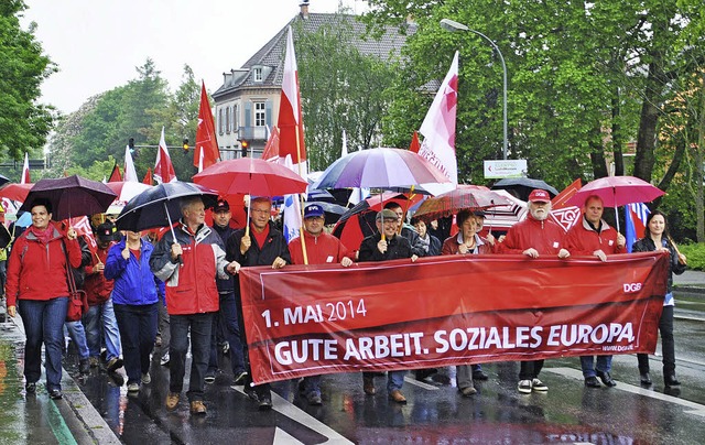 Der Maifeiertag in Offenburg: ohne DGB-Demo nicht denkbar   | Foto: robert ullmann