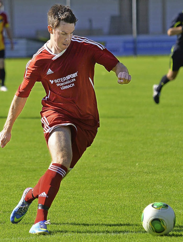 berzeugte am vergangenen Sonntag beim...i Toren: FVLB-Strmer Daniel Schuble   | Foto: Schuster