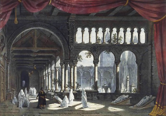 Die berhmte Nonnenszene aus Meyerbeer...Pariser Oper (Salle le Peletier), 1831  | Foto: Wikipedia