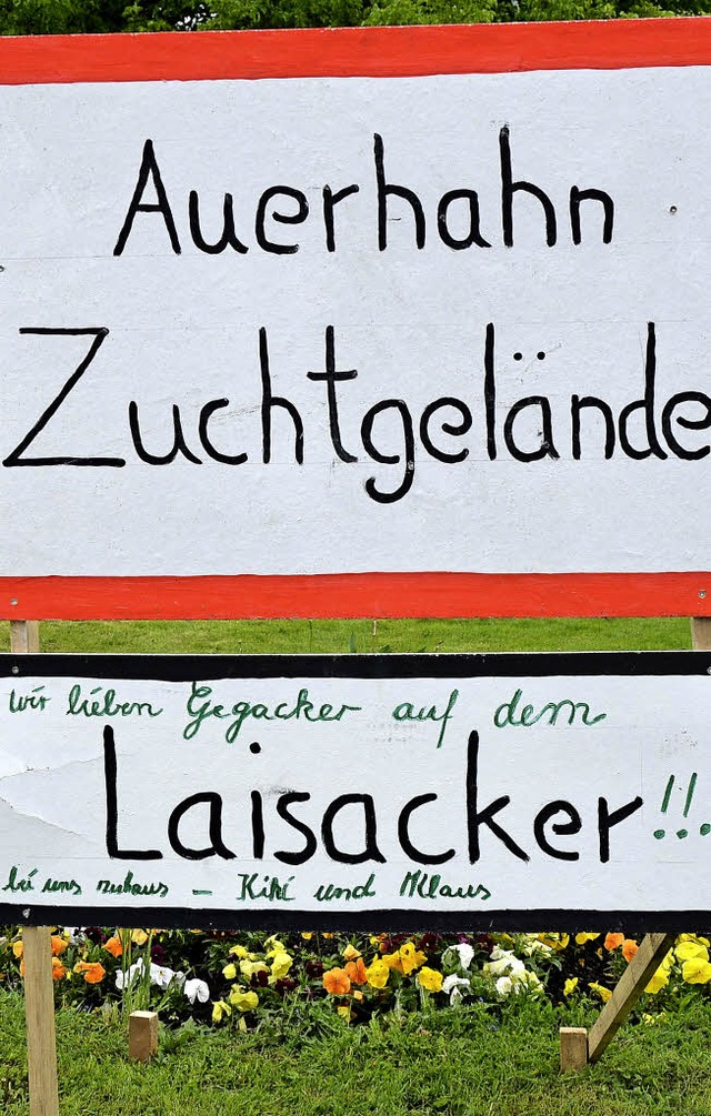 Wo kommen nur die zahmen Auerhhne im ...st die Urheber dieses 1.-Mai-Scherzes.  | Foto: G. Hennicke/M. Lange