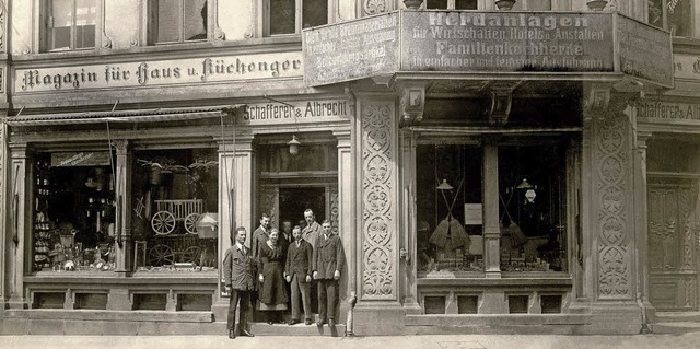 Auenansicht des Landegeschfts um 1896  | Foto: Privat