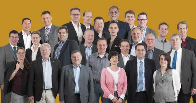 Auf der Mllheimer CDU-Liste kandidier...Mnner fr einen Platz im Gemeinderat.  | Foto: Mnch