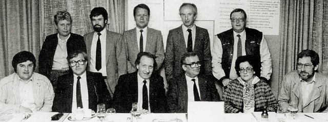 Der erste Vorstand des Bad Krozinger G...s bei seiner Grndung am 17. Mai 1984.  | Foto: Privat