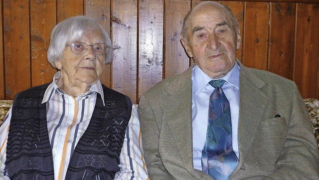 Erika und Karl Stratz sind seit 65 Jahren verheiratet.   | Foto: Hans-Jrgen Wehrle