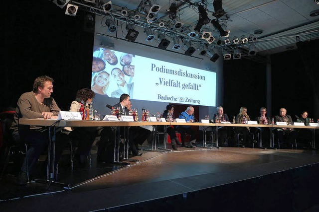 Das BZ-Podium mit Vertretern der Parteien  | Foto: Christoph Breithaupt, Christoph Breithaupt