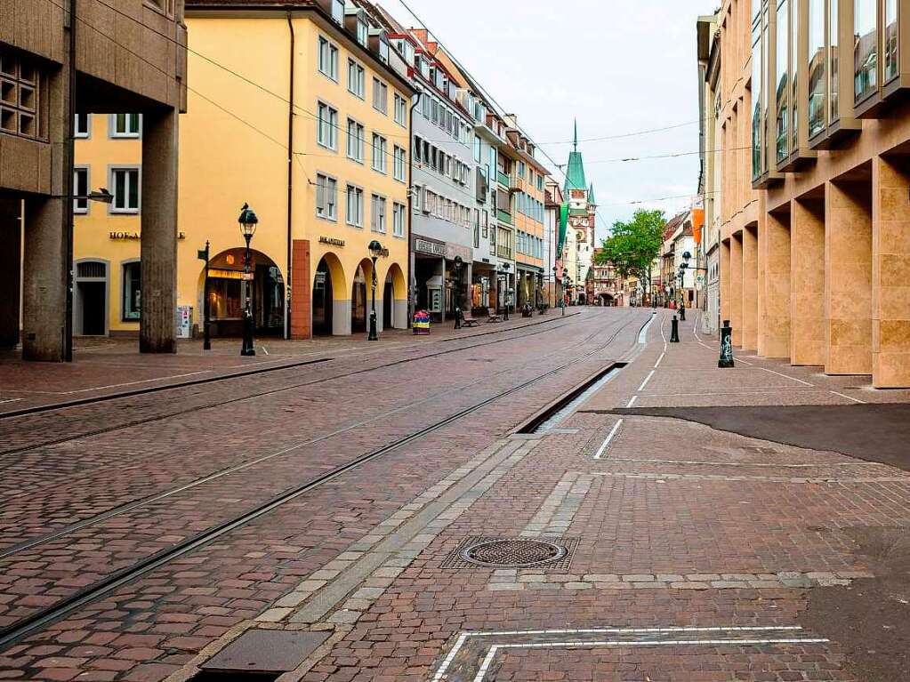 Sonntagmorgens zeigt sich Freiburg wie ausgestorben.