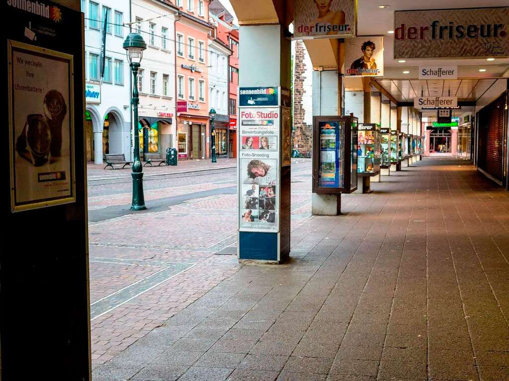 Sonntagmorgens zeigt sich Freiburg wie ausgestorben.