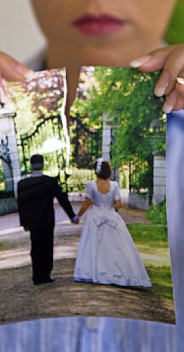 Ein Traum zerplatzt: Viele Ehen werden heute  in Deutschland geschieden.   | Foto: Sanders (fotolia.com)