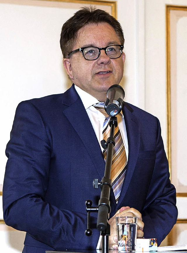 Landtagsprsident Guido Wolf referiert...tarke Kommunen - starkes Land&#8220;.   | Foto: Zahn