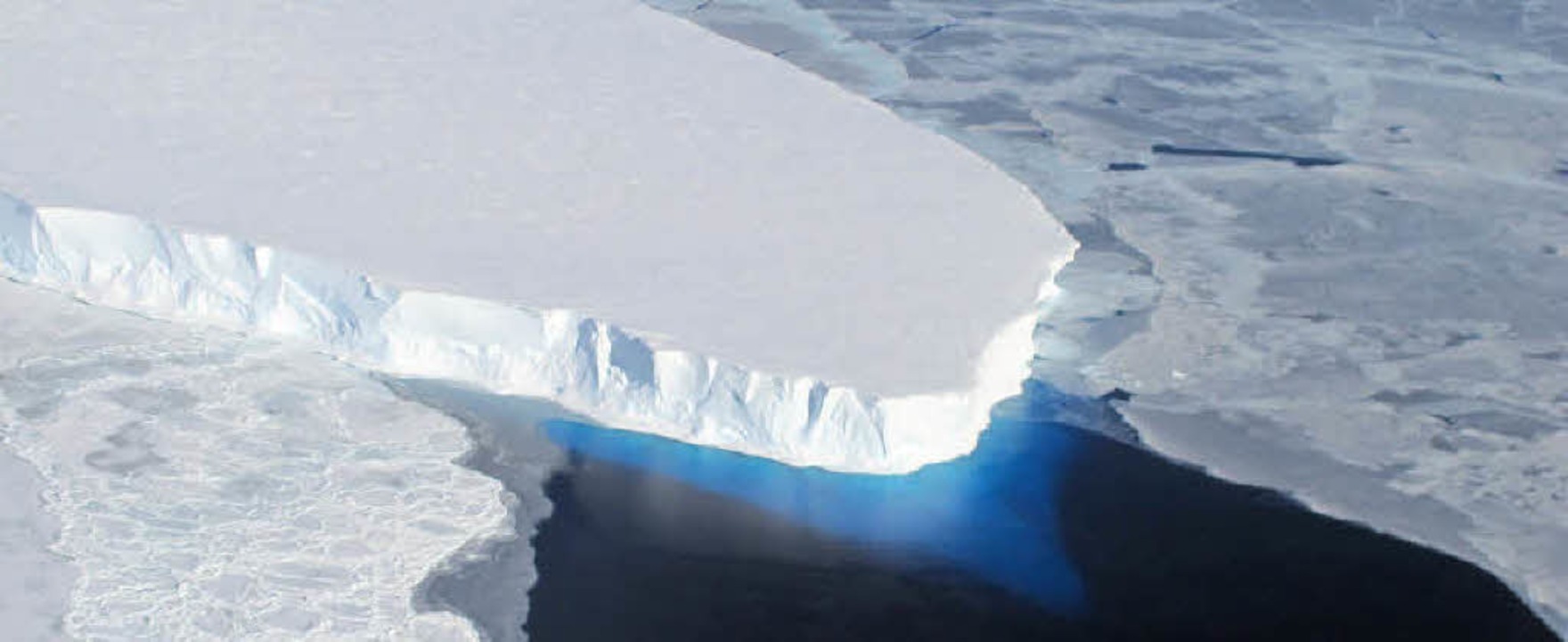 Der antarktische Thwaites-Gletscher st...r. Kollabiert er, könnten sie folgen.   | Foto: nasa (dpa)