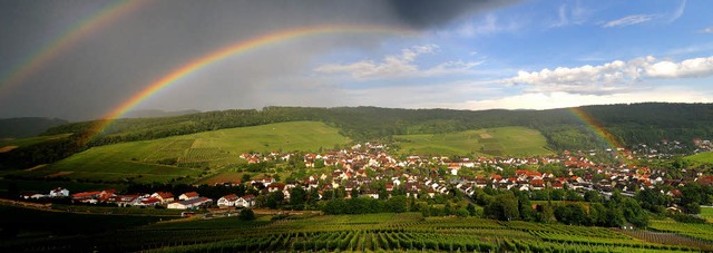 Kontrastreiche Farbenspiele am Himmel ber Pfaffenweiler.   | Foto: Siegfried Gollrad