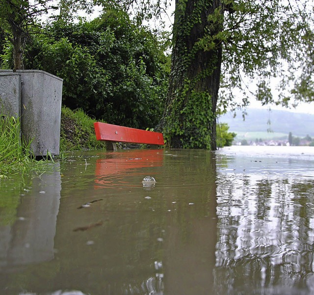 Das letzte Hochwasser ist noch gar nic...  die Wallbacher Schiffsanlegestelle.   | Foto: Fautz/ Mielcarek