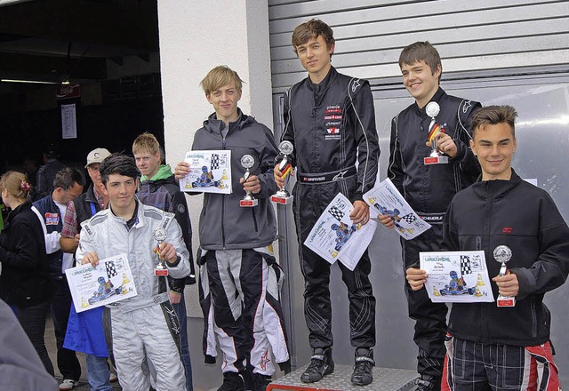 Das AMC-Elztal-Jugend-Kart-Team war sehr erfolgreich beim Rennen in Freiamt.   | Foto: Verein
