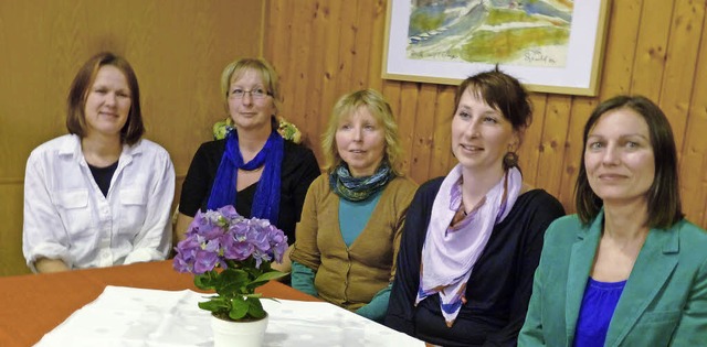 Frauenpower im Frderverein der Grunds... und Birthe Laufer (Schriftfhrerin).   | Foto: Karla Scherer