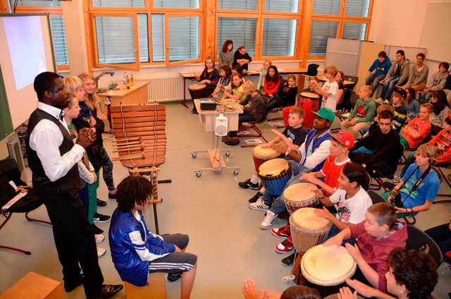 Mamadou Diabat zu Gast an der Hebelschule  | Foto: Michael Behrendt