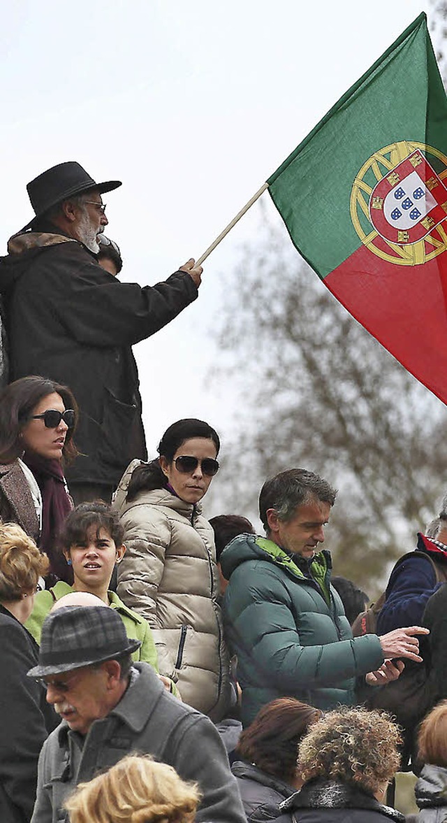 Protest gegen die Einsparungen in Portugal  | Foto: DPA