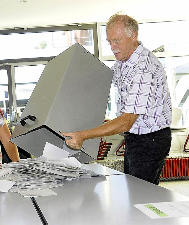 Bis zum Kommunalwahltag ist es nicht m... Stimmen fr die Bundestagswahl 2013.   | Foto: Robert Bergmann