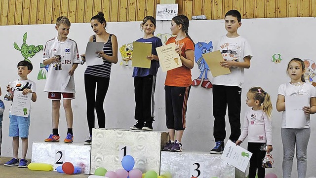 Niemand ging leer aus: Siegerehrung bei der Wetzel-Kinderolympiade  | Foto: ZVG