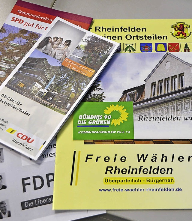 124 Kandidaten auf fnf Listen: CDU, SPD, Freie Whler, die Grnen und die FDP.   | Foto: Peter Gerigk