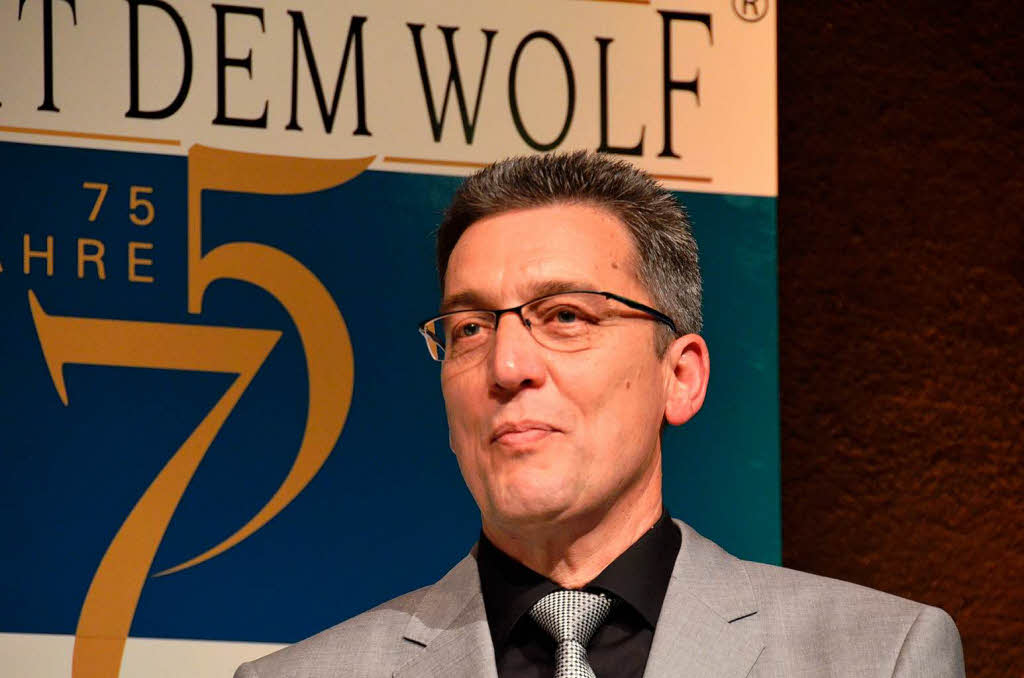 Der mit dem Wolf: WG-Geschftsfhrer Ernst Nickel. Er wurde mit der Raiffeisen-Schulze-Delitzsch-Medaille ausgezeichnet