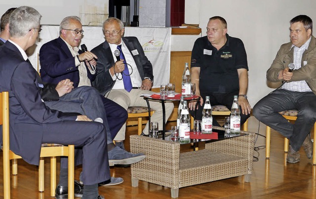 Kaiserstuhl-Tuniberg-Talk in Endingen:...n, Christoph Layer und Peter Ehrhardt.  | Foto: Christel Hlter-Hassler