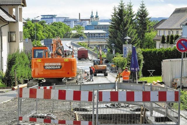 Baustellenfrust in der Innenstadt - Frstenbergstrae bleibt noch lange gesperrt