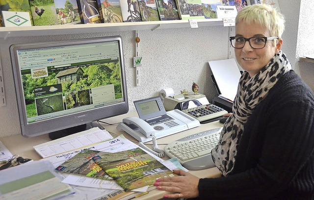 Petra Kaiser, Leiterin der Touristinfo...ritt der Ferienregion Wutachschlucht.   | Foto: jul
