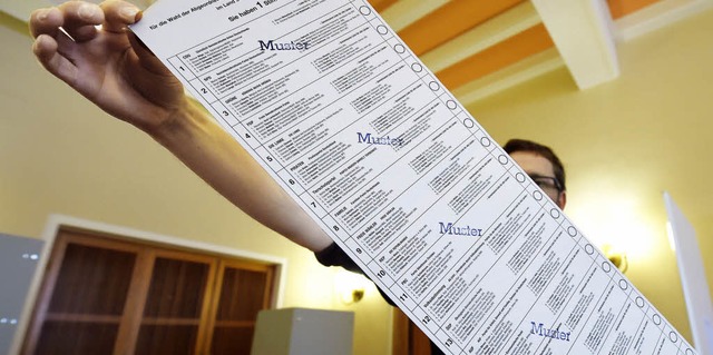 Die Stimmzettel zur Europawahl sind sc...mmunalwahl zumeist noch viel ppiger.   | Foto: dpa