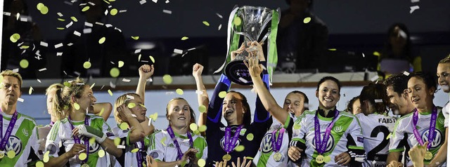 Phnomenale Energieleistung: Die Fuba...Gewinn der Champions League in Serie.   | Foto: afp