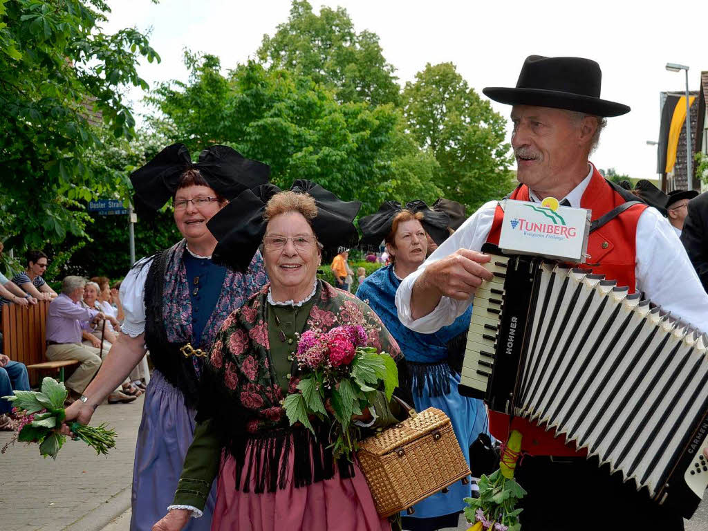 Rund 800 Teilnehmer waren beim groen Jubilumsumzug der WG Wolfenweiler auf den Beinen.