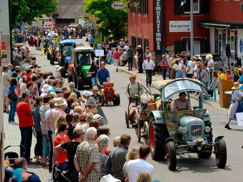 Rund 800 Teilnehmer waren beim groen Jubilumsumzug der WG Wolfenweiler auf den Beinen.