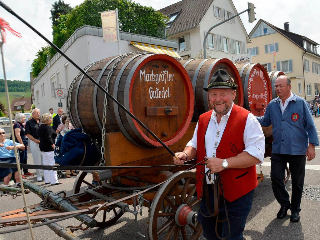 Rund 800 Teilnehmer waren beim groen Jubilumsumzug der WG Wolfenweiler auf den Beinen.