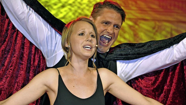 Jasmin Nopper und Tobias Gnacke sorgten fr Gnsehaut im Publikum.  | Foto: Bernhard Rein