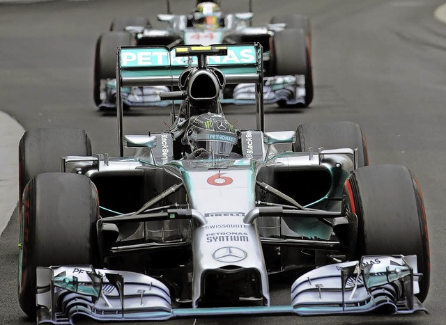 Nicht zu verdrngen: Nico Rosberg in der Pole Position  | Foto: dpa