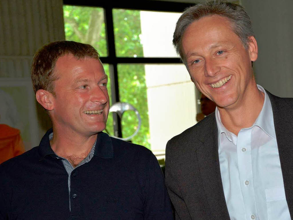 Oberbrgermeister-Kandidaten unter sich: Ulrich Lusche (links) und Michael Wilke
