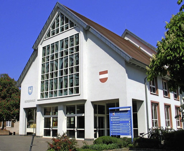 Das Brgerhaus in Endingen: Hier wird ...hlte Gemeinderat in der Regel tagen.   | Foto: Hans-Peter Ziesmer