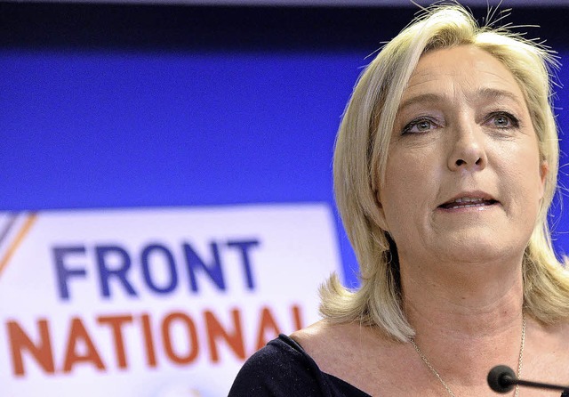 Eine der Siegerinnen der Europawahl, o...opa nichts am Hut hat: Marine Le Pen    | Foto: afp