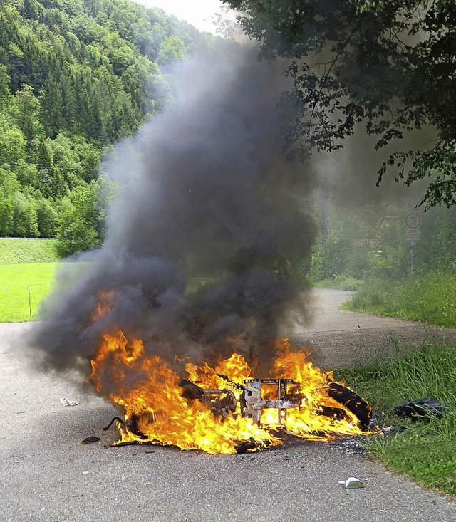 Jugendliche spielten in Utzenfeld mit dem Feuer.   | Foto: Christa Maier