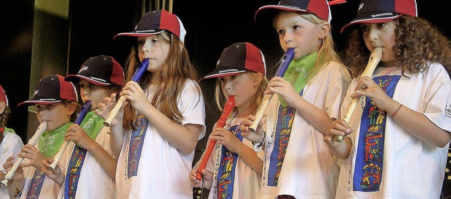 Die Blockfltengruppe bezauberte das P...m Musikschul-Nachmittag in Hllstein.   | Foto: Frey