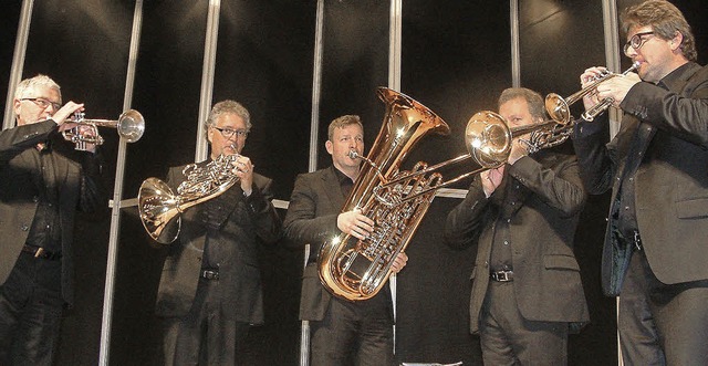 Einen unterhaltsamen Abschluss der Sch...quintett Mannheim Brass dem Publikum.   | Foto: Roswitha Frey