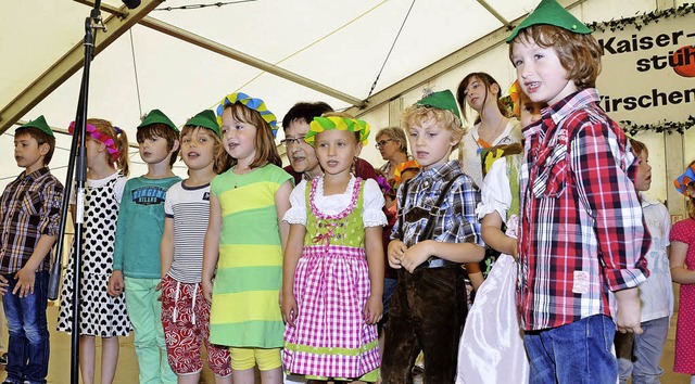 Knigschaffhausen. Die Kinder vom Kind...ahmen des Kindernachmittags am Montag.  | Foto: Roland Vitt