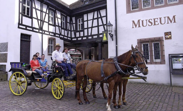 Mit der Pferdekutsche zum Knstler-Ate...das ist mglich bei der Museumsnacht.   | Foto: Peter Thomann