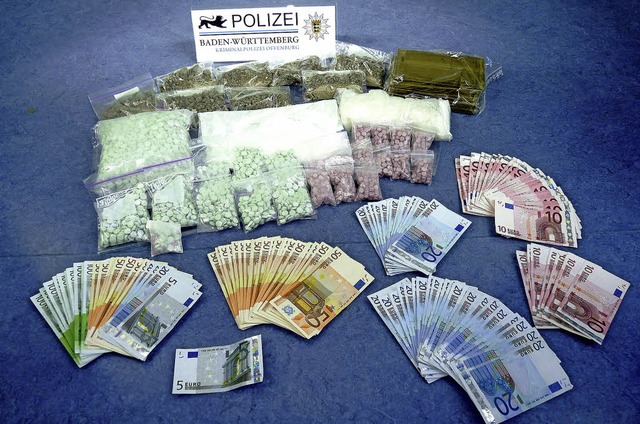 Drogen im Schwarzmarktwert  von 35000 ...ril 2013 in Offenburg sichergestellt.   | Foto: Polizei