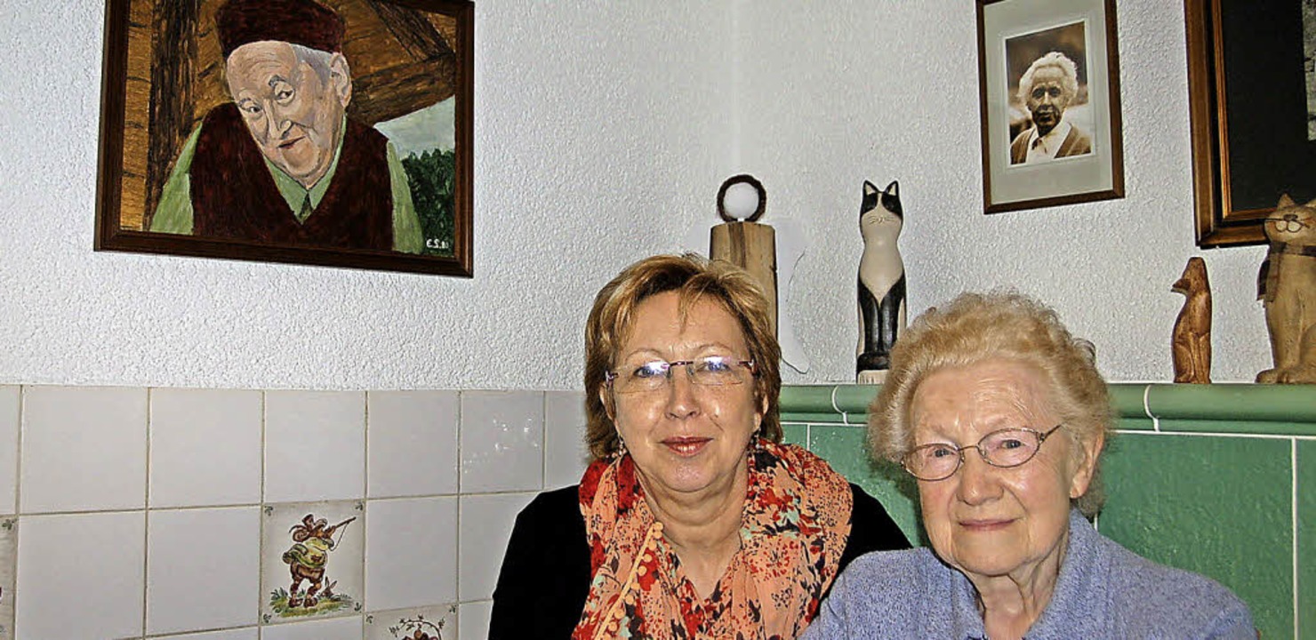 Doris Wasmer-Mink  mit ihrer Mutter Ir... von Adolf (links) und Wilhelm Wasmer   | Foto: Jäger