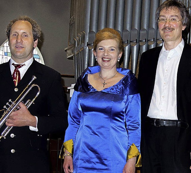 Frank Amrein, Daniela Gierok und Diete...ten ein Benefizkonzert fr die Orgel.   | Foto: Lorina Brugger