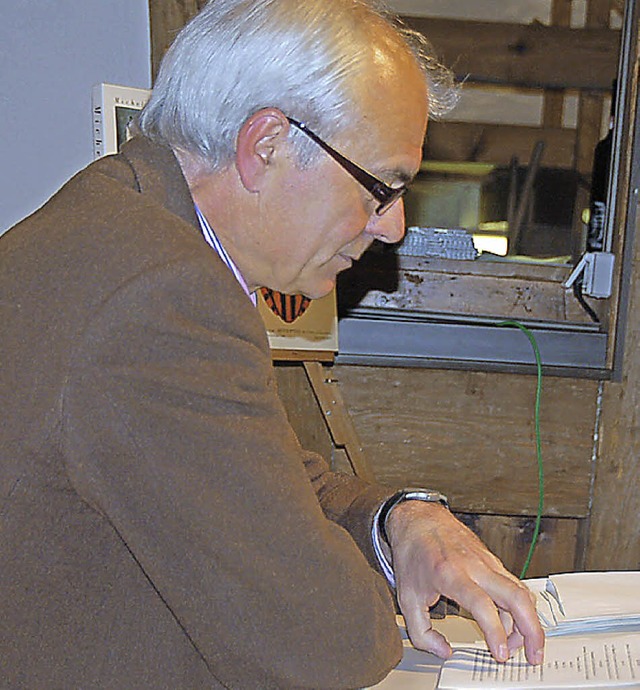 Dr. Andreas Mahler sorgte mit seinem a...ernstunde in der Schr am Stadtgraben.  | Foto: Jutta Binner-Schwarz