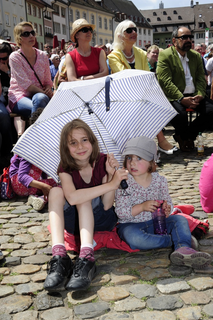 Ein Festumzug durch die Innenstadt bildete den Abschluss des Landesturnfests in Freiburg.