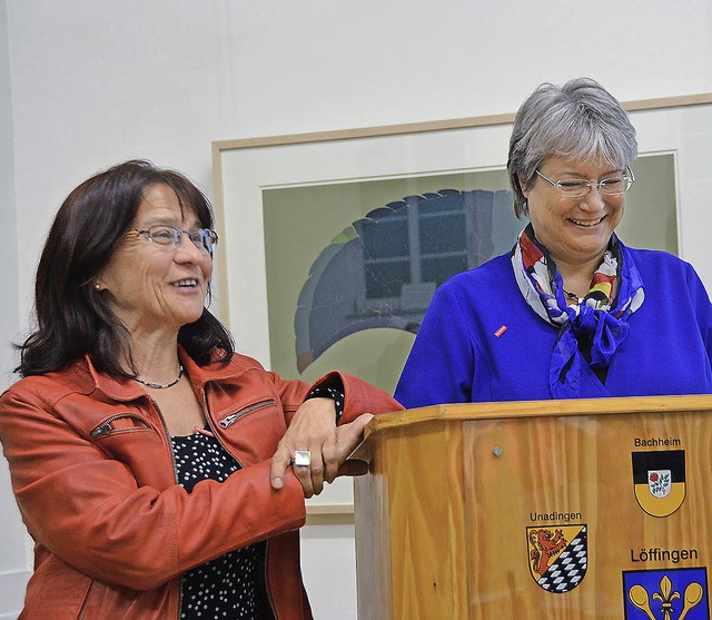 Inge Tritz (links) und Heike Schierbau... finden und an den Betrieb zu binden.   | Foto: Martin Wunderle