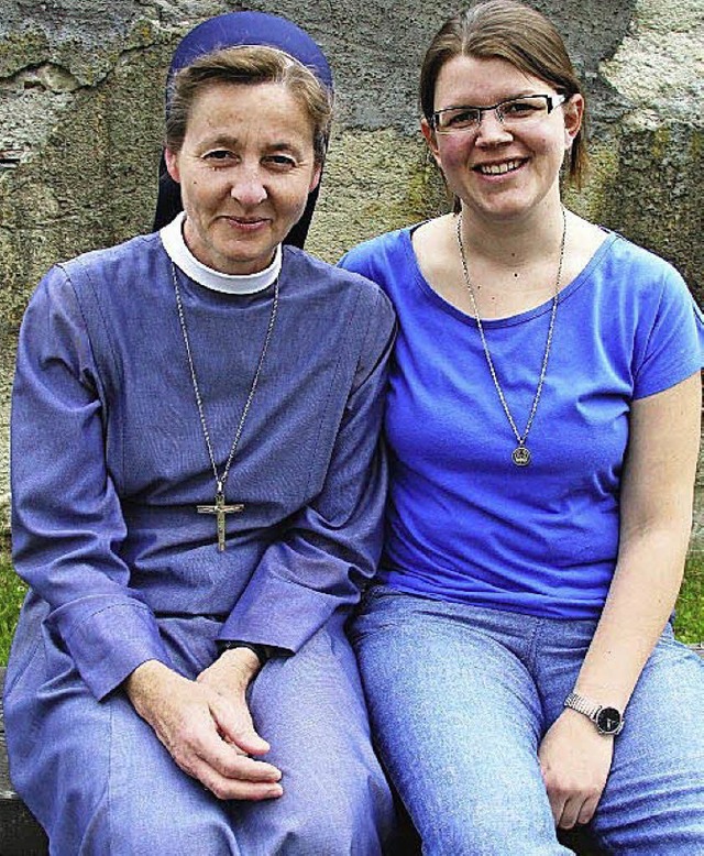 Novizin Maria Mller mit  Schwester Ad... Steyler Missionarinnen in Btzingen.   | Foto: horst david