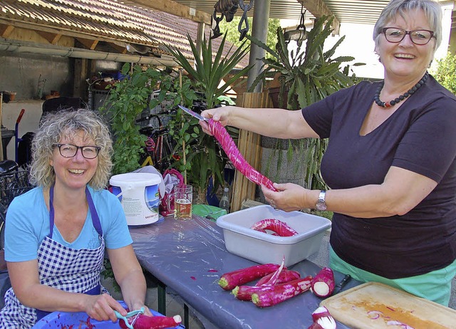 Sabine Kaltenbach und   Sieglinde Schm...#8222;Harmonie&#8220; bewiesen haben.   | Foto: Pia Grttinger